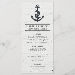 Rustieke Nautische Bruiloft Menu