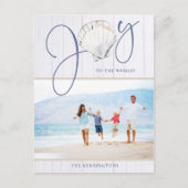 Rustieke nautische kerst vreugde vakantie foto feestdagenkaart (Voorkant)