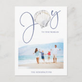 Rustieke nautische kerst vreugde vakantie foto feestdagenkaart (Voorkant)