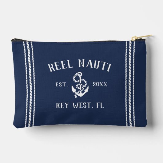 Rustieke Nautische Marine Anker Boot Naam Etui (Achterkant)