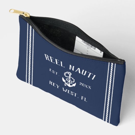 Rustieke Nautische Marine Anker Boot Naam Etui (Open)