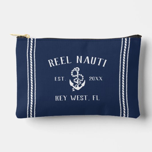 Rustieke Nautische Marine Anker Boot Naam Etui (Voorkant)