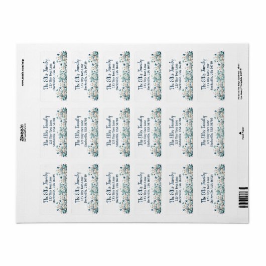 Rustieke Nautische Thema Retour Adreslabels Etiket (Full Sheet)