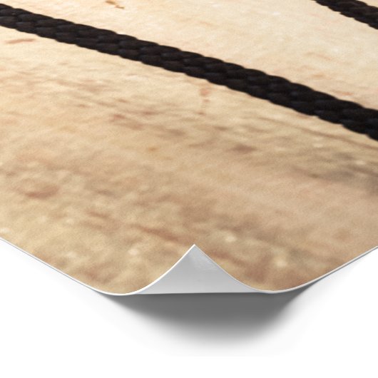 Rustieke nautische touwknoop op verweerd hout poster (Hoek)