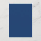 Rustieke Navy Blue Wildflower bruiloft details Informatiekaartje (Achterkant)