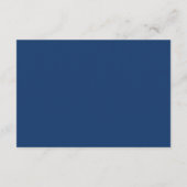 Rustieke Navy Blue Wildflower bruiloft details Kaa Informatiekaartje (Achterkant)