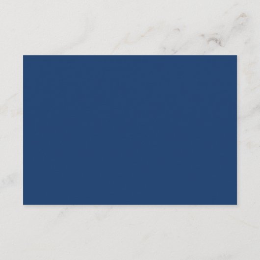 Rustieke Navy Blue Wildflower bruiloft details Kaa Informatiekaartje (Achterkant)