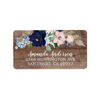 Rustieke Navy & Blush Flowers Vrijgezellenfeest La Etiket