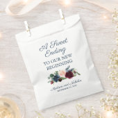 Rustieke Navy Marsala Bloemen Bruiloft Favor Tasse Bedankzakje (Geknipt)