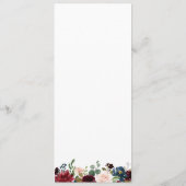 Rustieke Navy Marsala Bloemenbruiloft Menu Rack Ka (Achterkant)