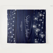 Rustieke Navy Wood Mason Jars Lights Wandkleed (Voorkant (horizontaal))