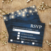 Rustieke Navy Wood String Lights RSVP Maaltijdkeuz
