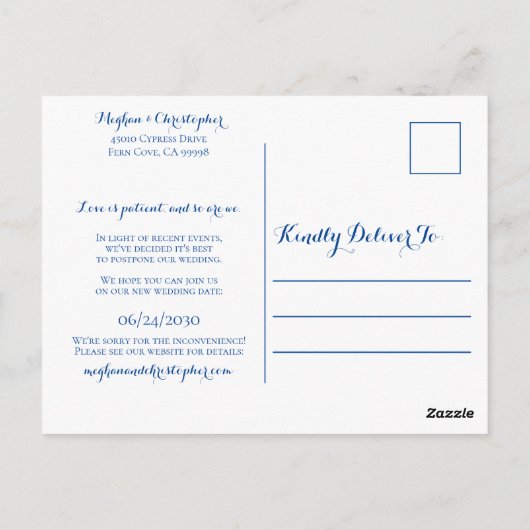 Rustieke Navy Wood Zonnebloem Bruiloft Verander de Briefkaart (Achterkant)