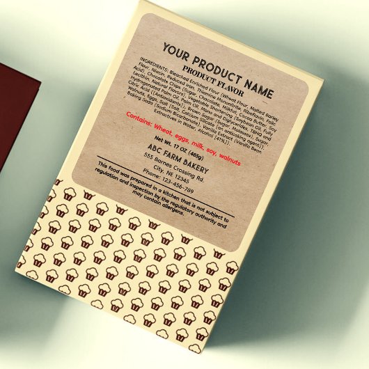 Rustieke NEBRASKA Cottage Food Law Label