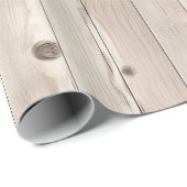 Rustieke nep crèmekleurig wit houten bruiloft cadeaupapier (Rol Hoek)