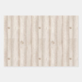 Rustieke nep crèmekleurige houten bruiloft inpakpapier vel (Voorkant 3)