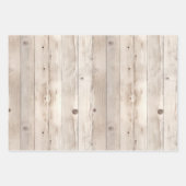 Rustieke nep crèmekleurige houten bruiloft inpakpapier vel (Voorkant)