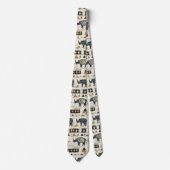 Rustieke Neushoorn Tribale Patroon (1) Stropdas (Voorkant)