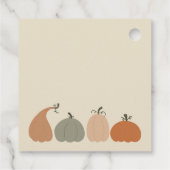 Rustieke Neutral Chic Herfst Pompoen Baby shower Bedankjes Labels (Achterkant)