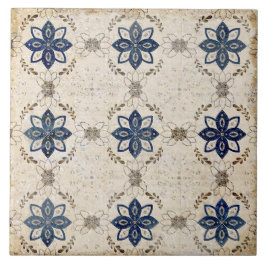 Rustieke Neutral Navy Blue Keramische Tegel Tegeltje