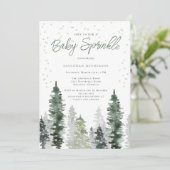Rustieke Neutral Sage Green Sprinkle Baby shower Kaart (Staand voorkant)