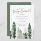 Rustieke Neutral Sage Green Sprinkle Baby shower Kaart (Voorkant / Achterkant)