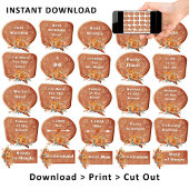 Rustieke Neutrale Aardse Boho Bloemen Trouwrekwisi Poster