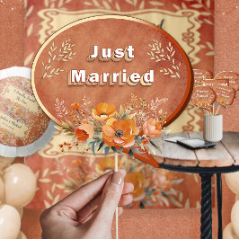 Rustieke Neutrale Aardse Boho Bloemen Trouwrekwisi Poster