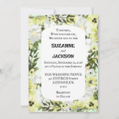 Rustieke Neutrale Bloemen Huwelijksuitnodiging Kaart (Voorkant)