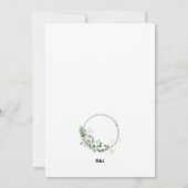 Rustieke Neutrale Bloemen Huwelijksuitnodiging Kaart (Achterkant)