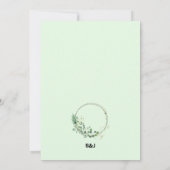 Rustieke Neutrale Bloemen Huwelijksuitnodiging Kaart (Achterkant)