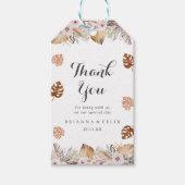 Rustieke Neutrale Boho Bruiloft Cadeaulabel (Voorkant)