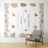 Rustieke Neutrale Boho Bruiloft Wandkleed (In Situ (horizontaal))