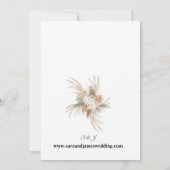 Rustieke Neutrale Boho Floral bruiloft uitnodiging (Achterkant)