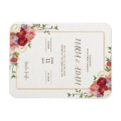 Rustieke Neutrale Boho Floral bruiloft uitnodiging Magneet (Horizontaal)