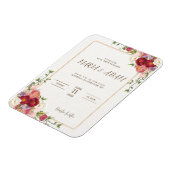 Rustieke Neutrale Boho Floral bruiloft uitnodiging Magneet (Linkerzijde)
