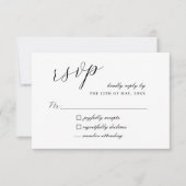 Rustieke Neutrale Boho Floral Wildflower Wedding RSVP Kaartje (Voorkant)