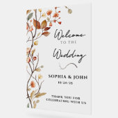 Rustieke Neutrale Botanische Elegante Huwelijk Acryl Bord (Hoek)