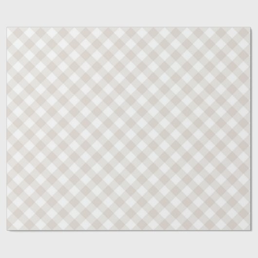 Rustieke Neutrale Gingham cheques Cadeaupapier (Vlak)