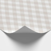 Rustieke Neutrale Gingham cheques Cadeaupapier (Hoek)