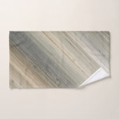 Rustieke neutrale grijsbruine abstracte streep bad handdoek (Handdoek)