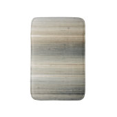 Rustieke neutrale grijsbruine abstracte streep badmat (Voorkant Verticaal)
