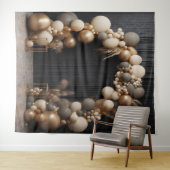 Rustieke Neutrale Kleuren Ballonboog Hangen Wandkleed (In Situ (horizontaal))