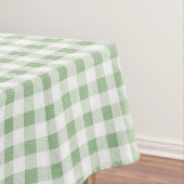 Rustieke Neutrale Sage Gingham Plaid Tafelkleed (Voorbeeld)