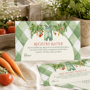 Rustieke Neutrale Spruit Baby Shower Cadeau Loteri Informatiekaartje