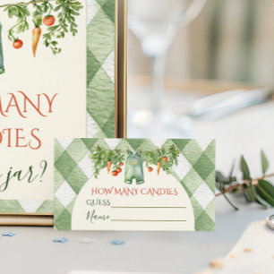 Rustieke Neutrale Spruit Baby Shower Hoeveel Informatiekaartje