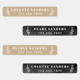 Rustieke neutrale strijklabels labels