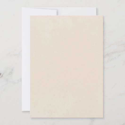 Rustieke Neutrale Tan Cream Bloemenboog Bruidsbrun Kaart (Achterkant)