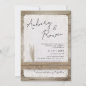 Rustieke Neutrale Touw Jute Eco Boho Foto Huwelijk Kaart (Voorkant)