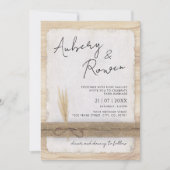 Rustieke Neutrale Twine Burlap Eco Boho Fotobruilo Kaart (Voorkant)